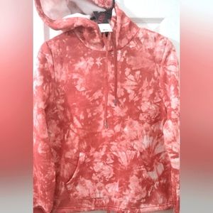 Womens hooded sweatshirt size: M Pink & white tones